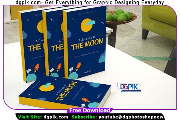 Moon Book Cover Psd Mockup