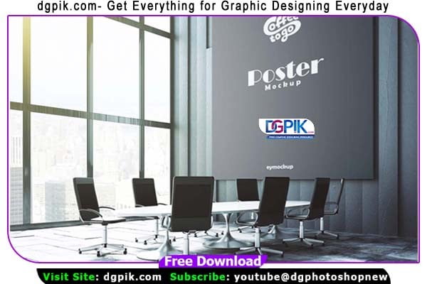 Office Meeting Poster Psd Mockup