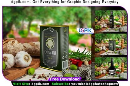 Olive Oil Package Psd Mockup Vol 1.