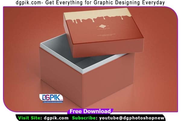 Open Gift Luxury Box PSD Mockup