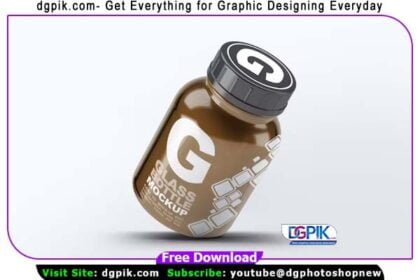 Pill Cosmetics Glass Bottle Psd Mock-Up