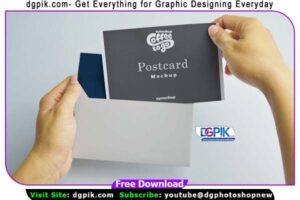 Realistic Post Card Psd Mockup