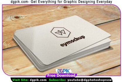 Rounded Business Card Psd Mockup