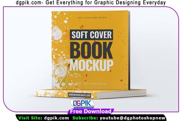 Soft Cover Square Book Psd Mock-Up