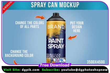 Spray Can Psd Mockup