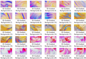 30 3D Color Gradient Backgrounds