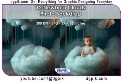 12 Newborn Clouds Photo Backdrops