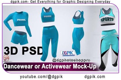 Dancewear or Activewear Mock-Up-PSD in 3D