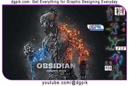 Obsidian Effect Photoshop Action
