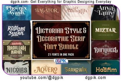 Victorian Style & Decorative Serif Font Bundle