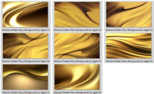 Abstract Golden Wavy Backgrounds
