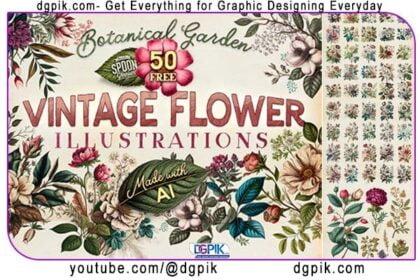 Botanical Garden Vintage Flower Illustrations