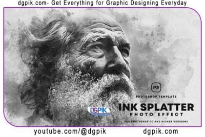 Ink Splatter Photo Effect PSD