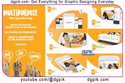 Multipurpose Web App PSD Mockup