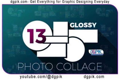 13 Glossy Photo Collage Photoshop Psd Template