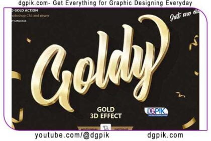 Gold 3D Effect Photoshop Action