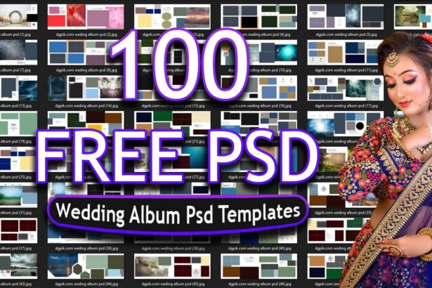 100 Free Wedding Album Psd Templates
