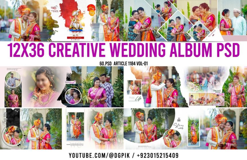 12X36 Creative Wedding Album 60.PSD Article 1184 Vol-01