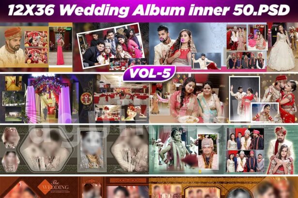 12X36 Creative Wedding Album inner 50 PSD Vol-05