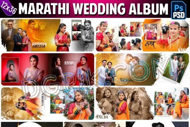 12x36 Marathi Wedding Album Design 40 PSD