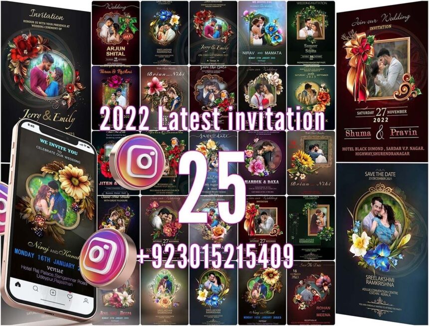 2023 Latest invitation 25 PSD NEW Wedding invitations Psd Template Easily Editable