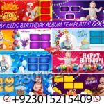 BABY KIDS BIRTHDAY ALBUM TEMPLATES 12X36 PSD DG1096