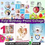 First Birthday Photo Collage 40PSD Template DGicolorsCollage001