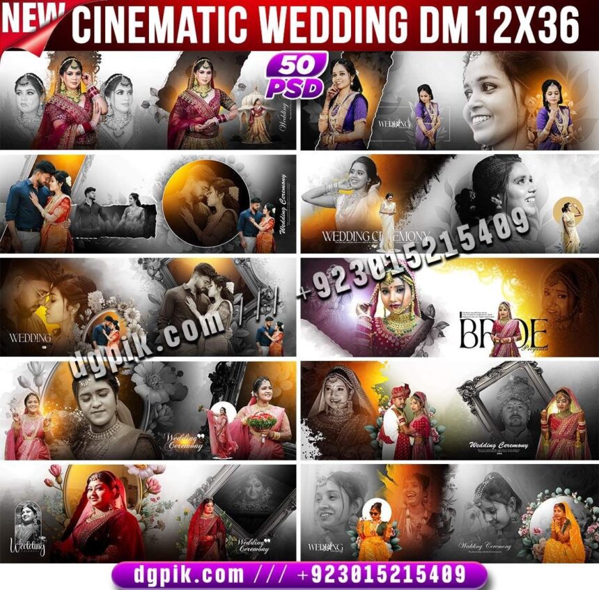 NEW CINEMATIC WEDDING DM 12X36 (50 PSD Pack)