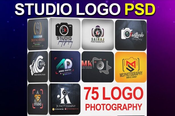 New 75 PHOTOGRAPHY LOGO PSD