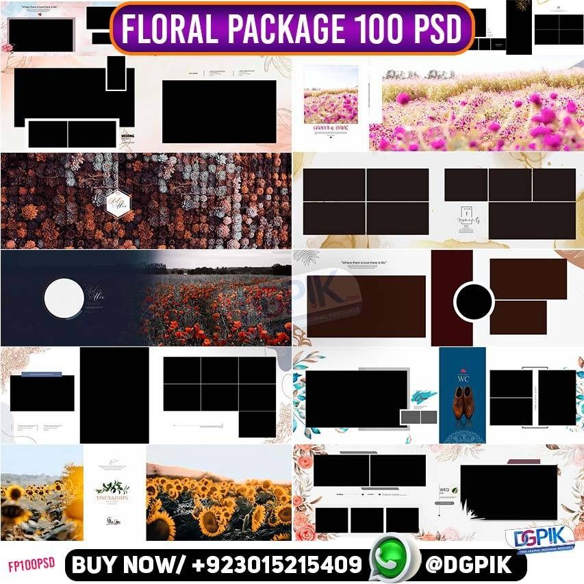 Tintone Floral Package 100 PSD Pack fp100psd