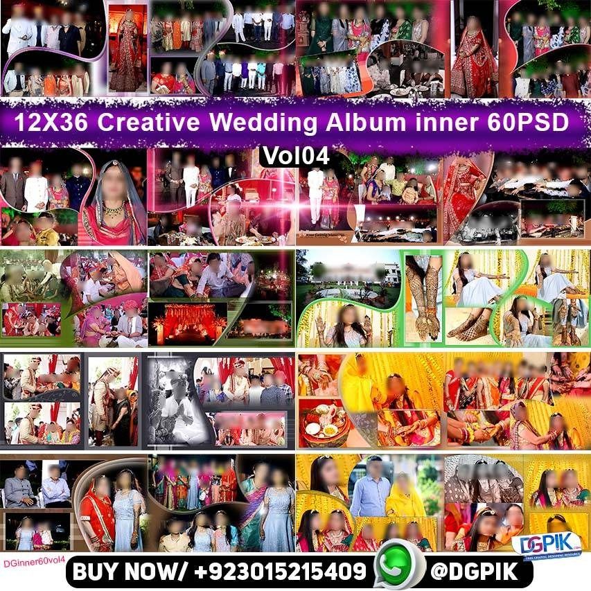 Vol-04= 12X36 Creative Wedding Album inner 60 PSD