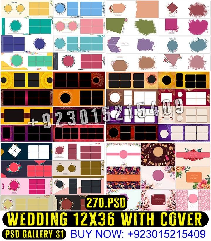 Wedding Album12X36 Size With Cover 270 PSD Gallery S1 DG1049