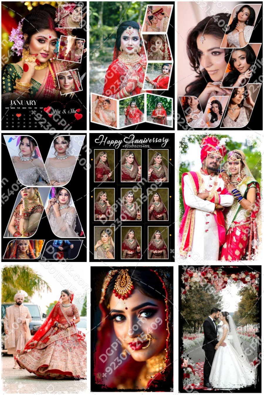 NEW 2026 Photo Collage Frame 120 PSD Prime Pack