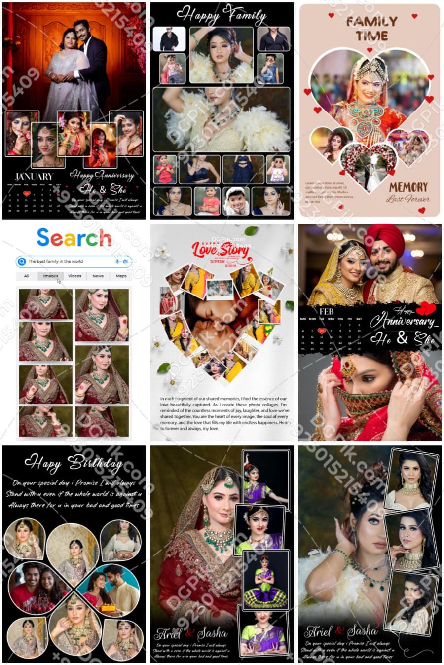 NEW 2026 Photo Collage Frame 120 PSD Prime Pack