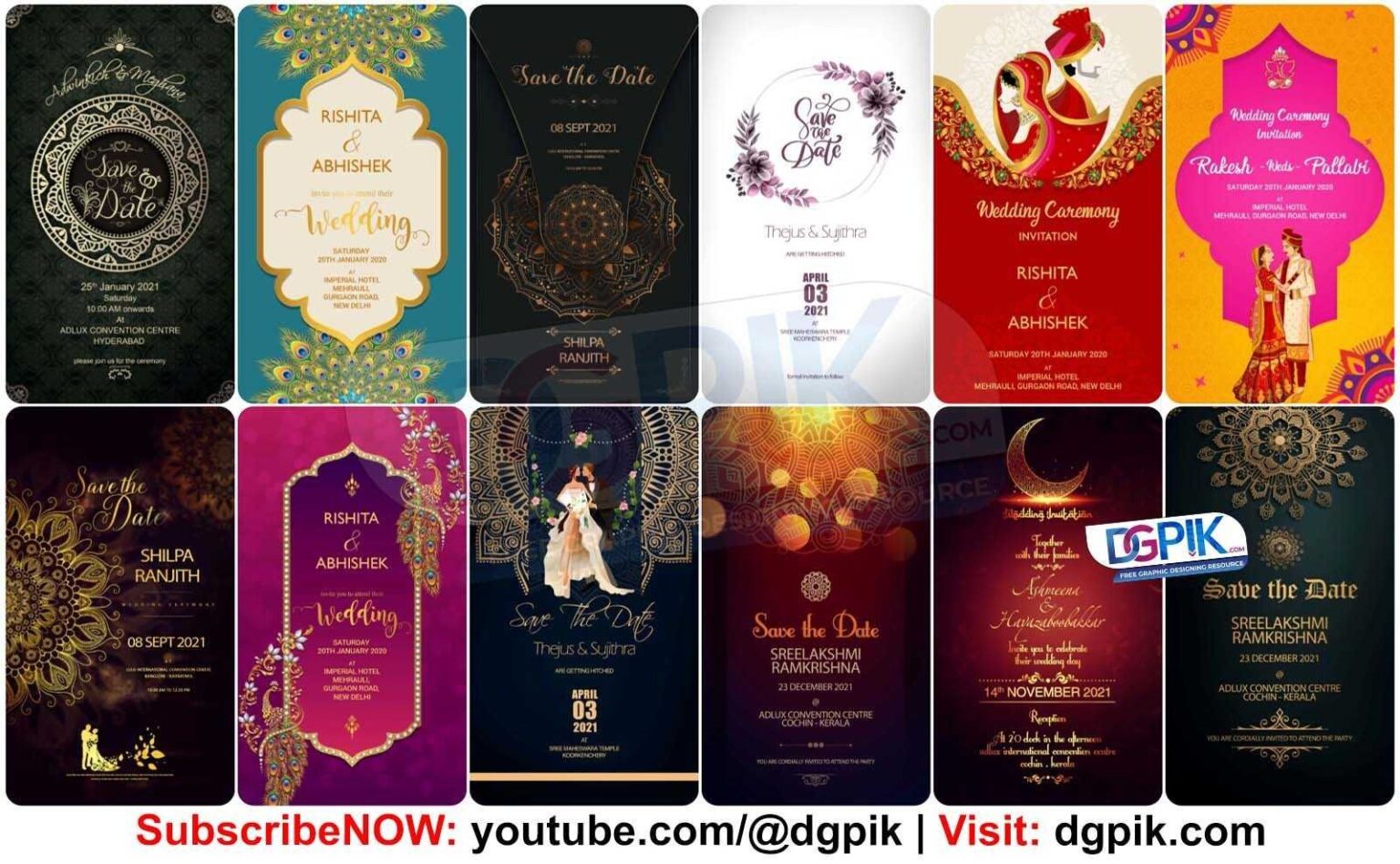 NEW 60 WEDDING INVITATION Psd Template