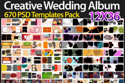 BEST 12X36 Creative Wedding Album Frame 670 PSD