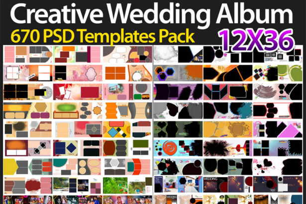 BEST 12X36 Creative Wedding Album Frame 670 PSD