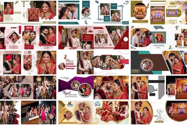 15 Free Bride Groom Wedding Album DM PSD Designs