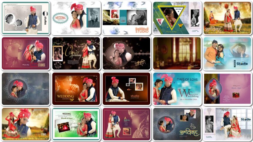 20 Professional 12x18 Wedding Album DM PSD Layouts Free Download