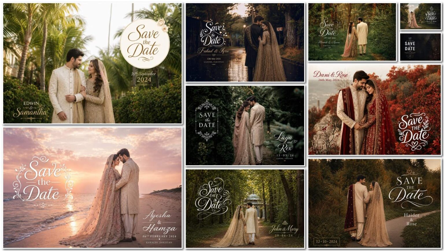 DGPik.com 10 Free Save the Date Horizontal Wedding Invitation PSD Designs