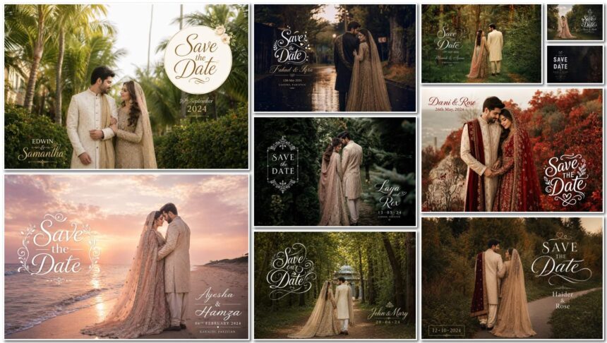 DGPik.com 10 Free Save the Date Horizontal Wedding Invitation PSD Designs