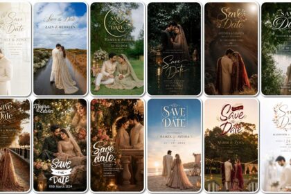 DGPik.com 12 Free Vertical Save the Date PSD Templates Download