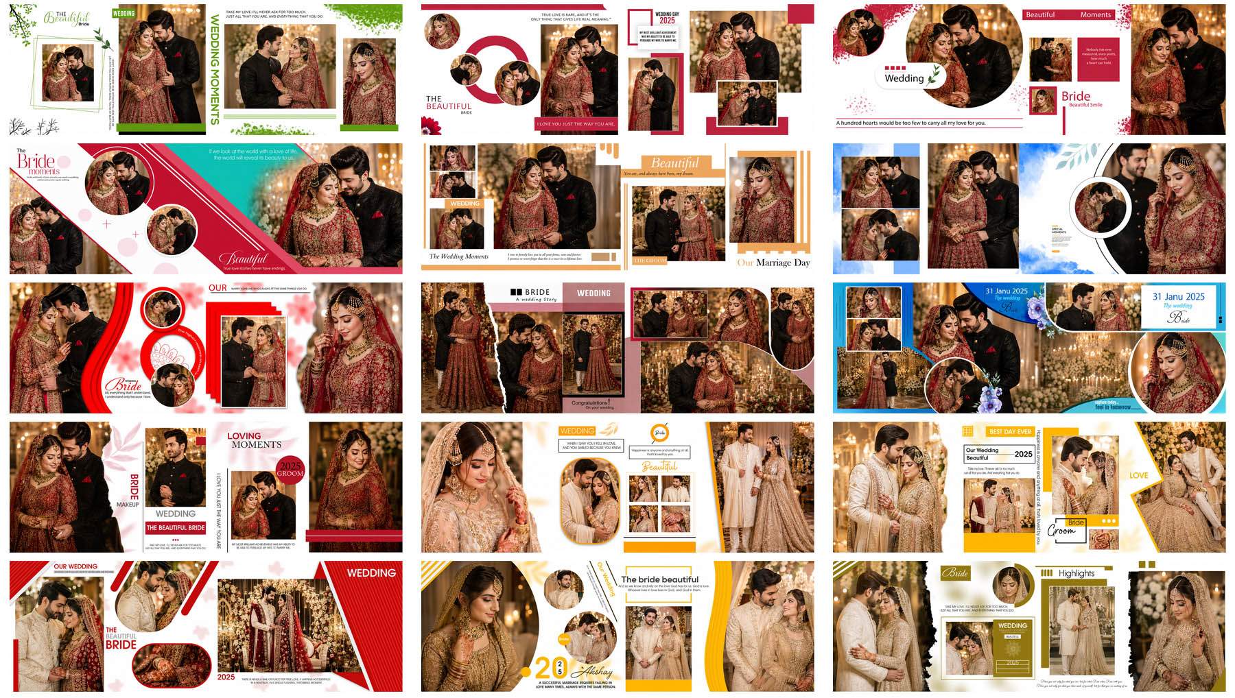 DGPik.com 15 Free 12x36 Wedding Album Inner PSD Templates Download