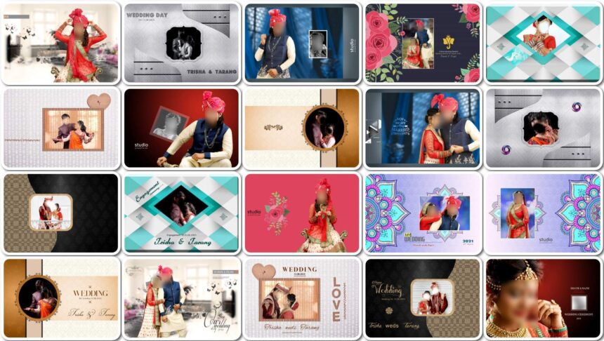 Free 20 Wedding Album Cover PSD Designs For Bride and Groom