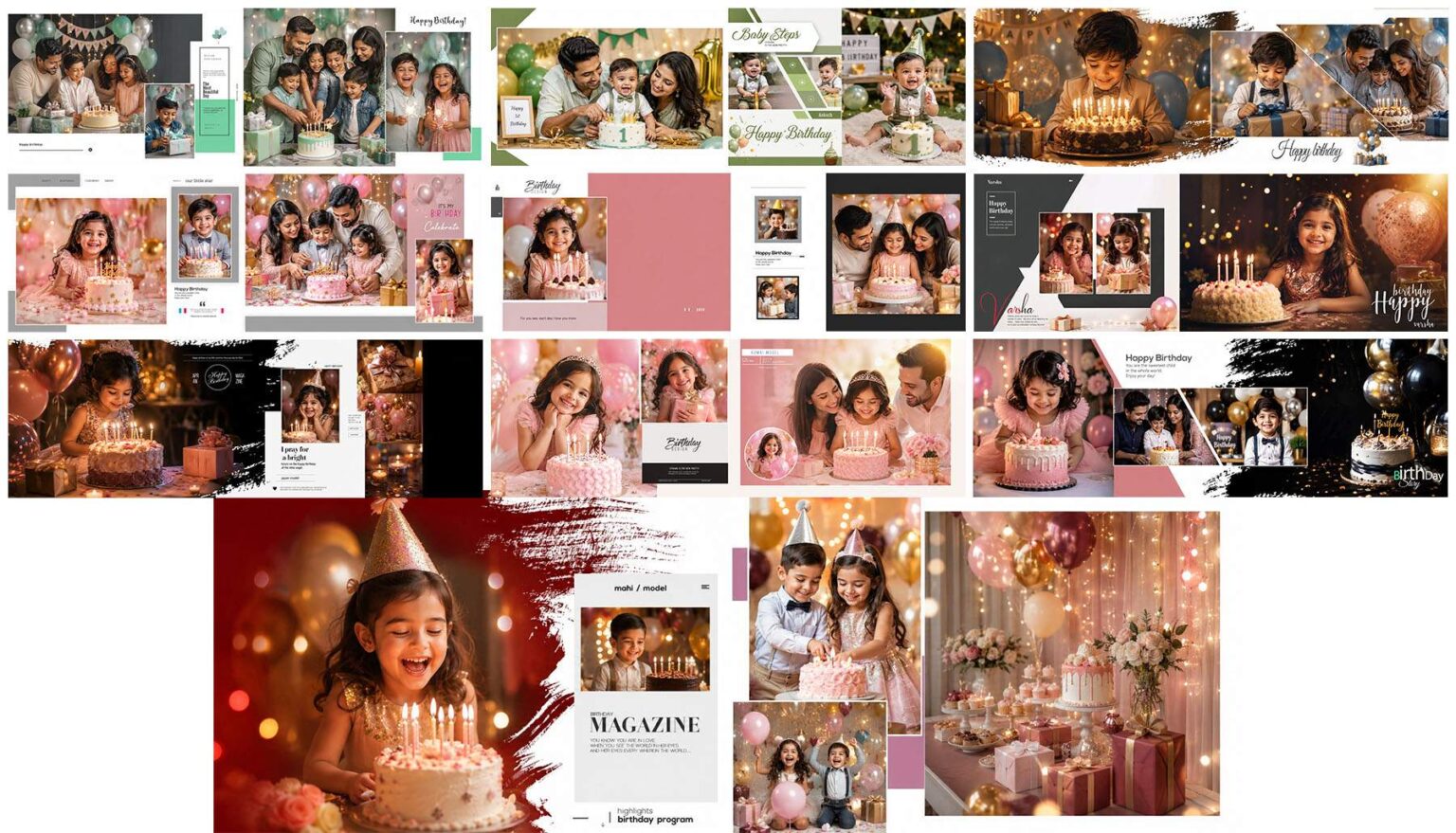 Top 10 birthday Album Design 12x36 PSD Free Download