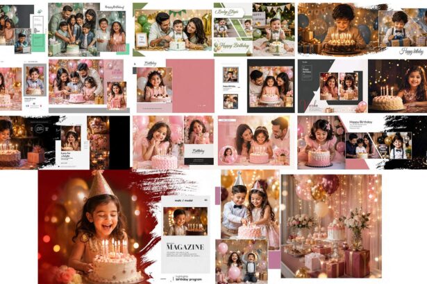 Top 10 birthday Album Design 12x36 PSD Free Download