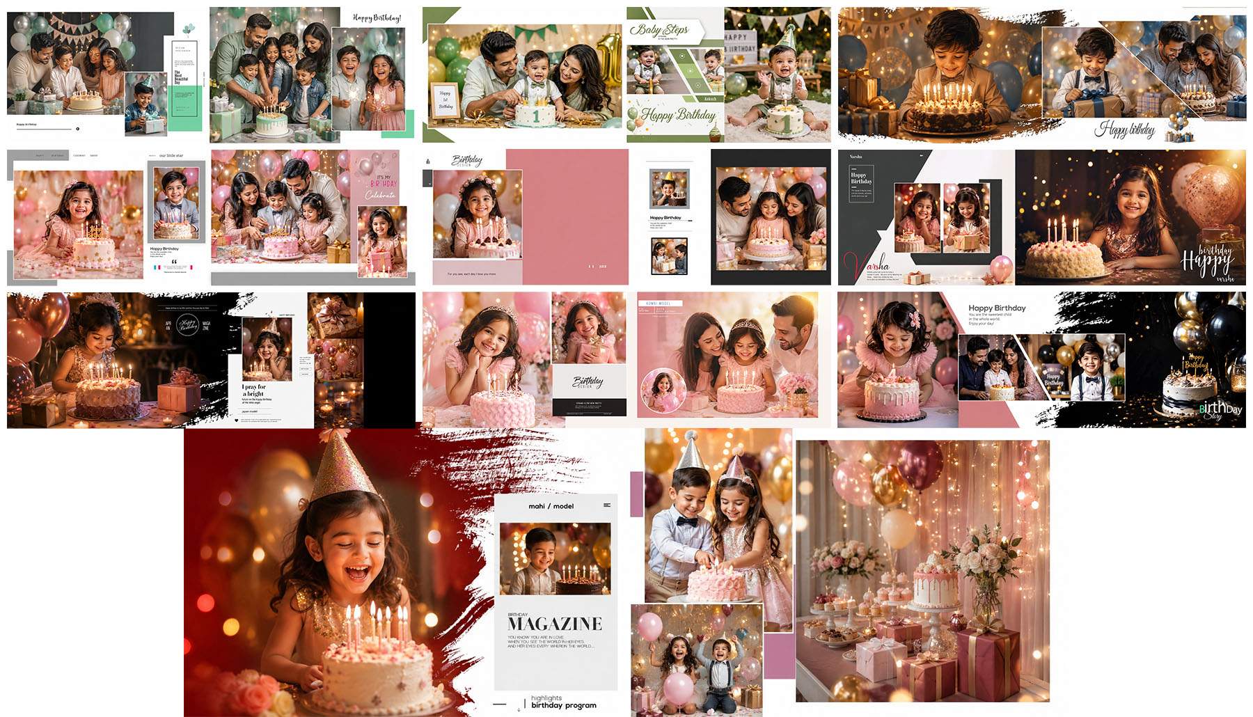 Top 10 birthday Album Design 12x36 PSD Free Download
