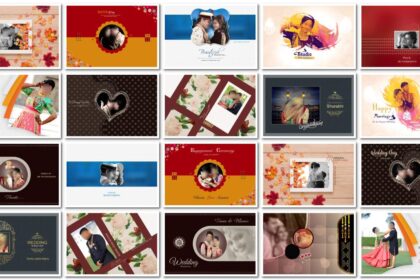 20 Free Modern Wedding Album Cover PSD Templates For Photoshop