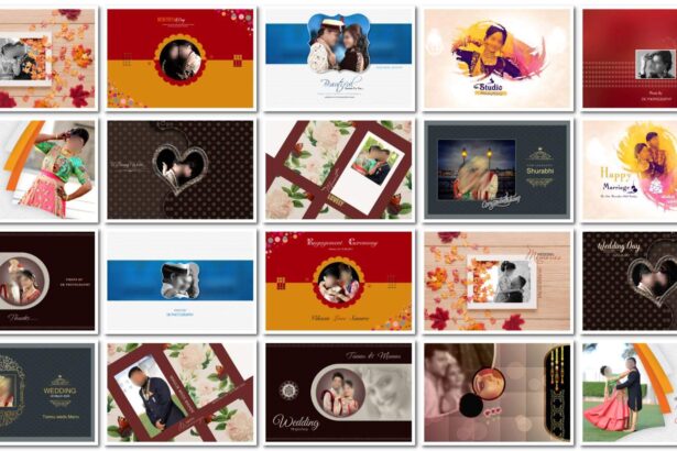 20 Free Modern Wedding Album Cover PSD Templates For Photoshop