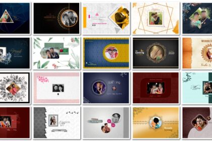 20 Free Romantic Wedding Album Cover PSD Templates for Photoshop